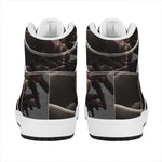 Halloween Zombie Hands Print High Top Leather Sneakers