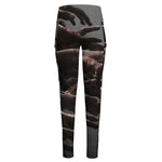 Halloween Zombie Hands Print High-Waisted Pocket Leggings