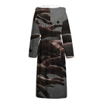 Halloween Zombie Hands Print Hooded Bathrobe