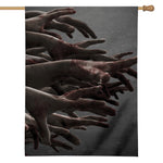 Halloween Zombie Hands Print House Flag