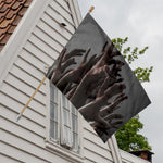 Halloween Zombie Hands Print House Flag
