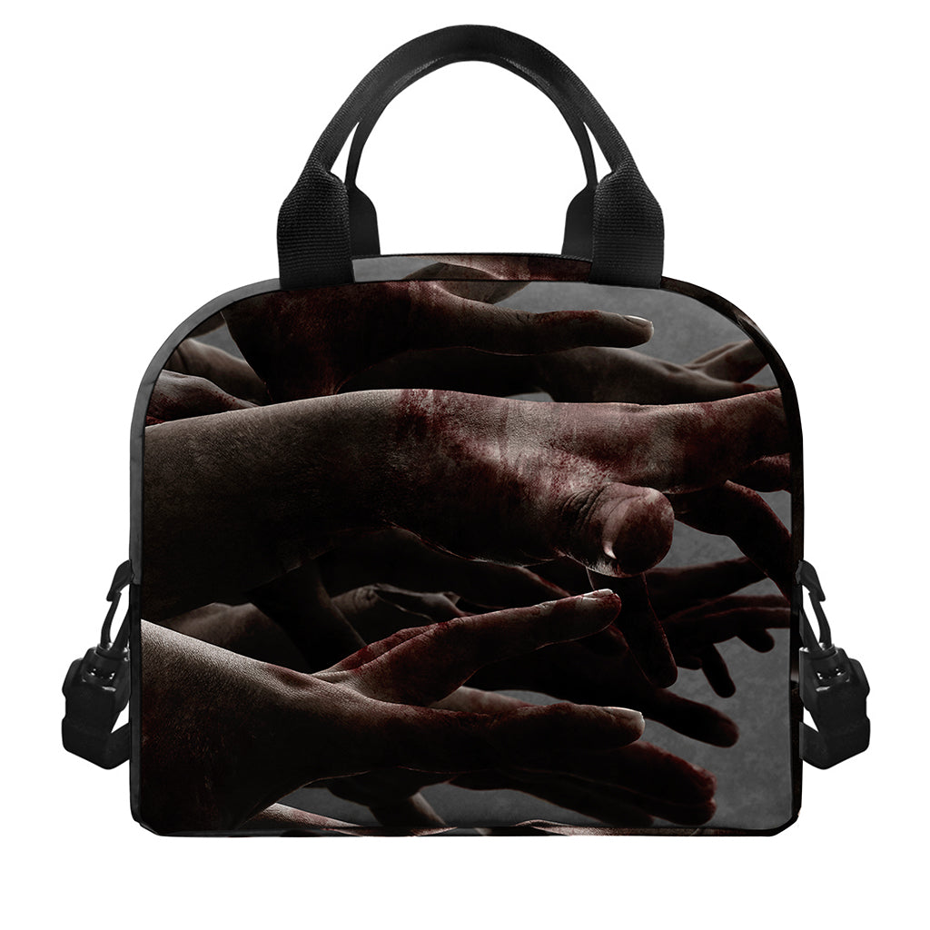 Halloween Zombie Hands Print Insulated Lunch Bag