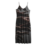 Halloween Zombie Hands Print Jersey Midi Cami Dress