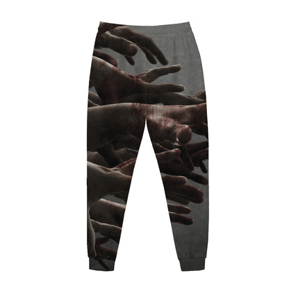 Halloween Zombie Hands Print Jogger Pants