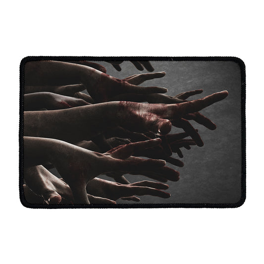 Halloween Zombie Hands Print Kitchen Mat