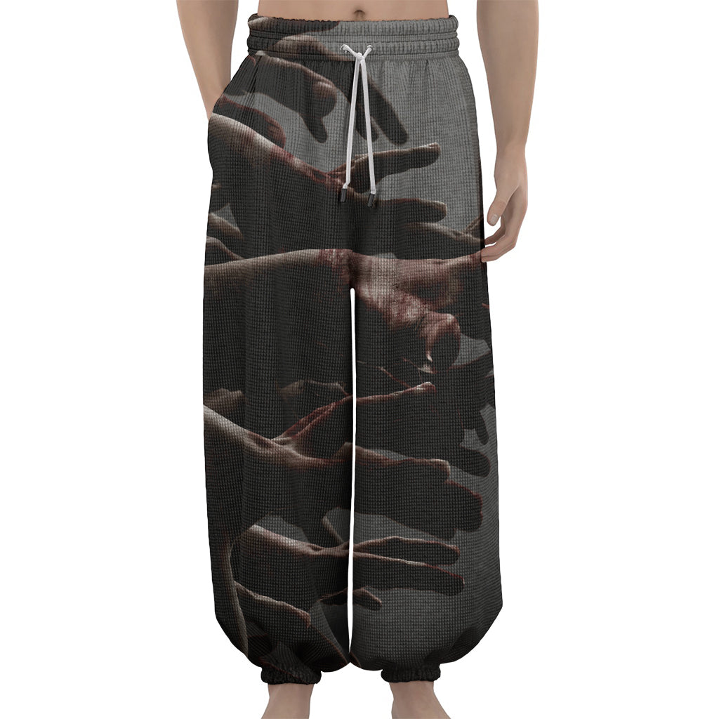 Halloween Zombie Hands Print Lantern Pants