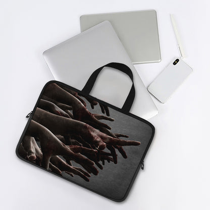Halloween Zombie Hands Print Laptop Sleeve With Handle