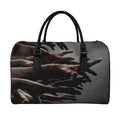 Halloween Zombie Hands Print Leather Duffel Bag