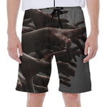 Halloween Zombie Hands Print Men's Beach Shorts