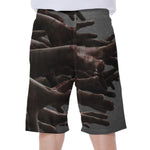 Halloween Zombie Hands Print Men's Beach Shorts