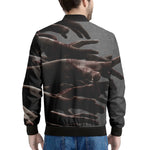 Halloween Zombie Hands Print Men's Bomber Jacket