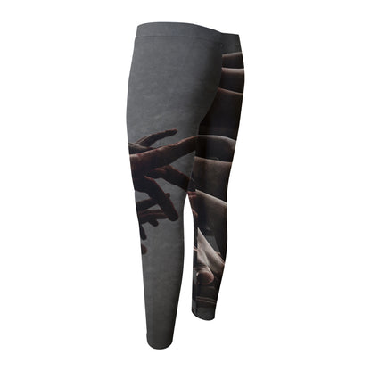 Halloween Zombie Hands Print Men's Compression Pants