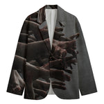 Halloween Zombie Hands Print Men's Cotton Blazer