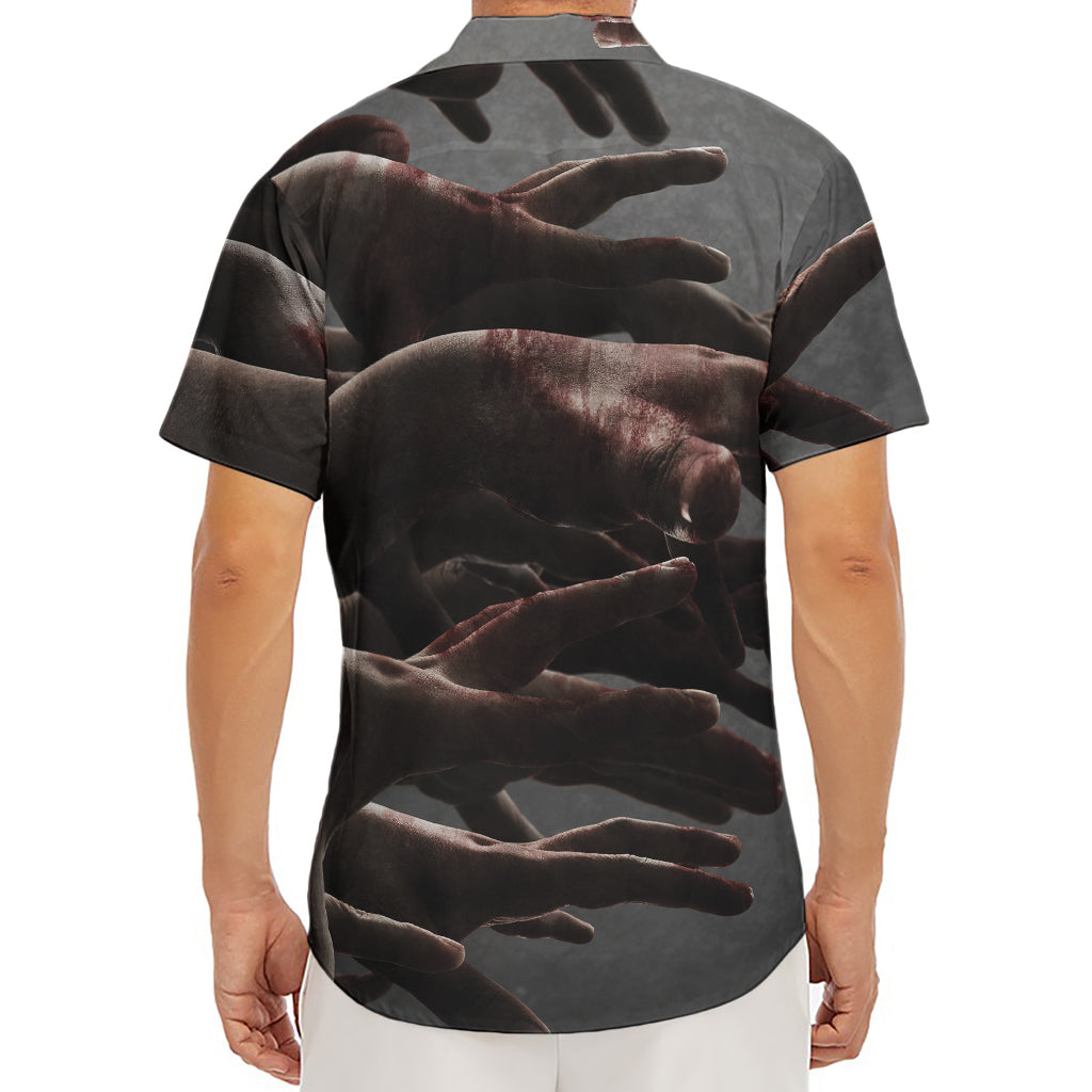Halloween Zombie Hands Print Men's Deep V-Neck Shirt
