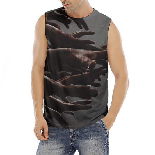 Halloween Zombie Hands Print Men's Fitness Tank Top