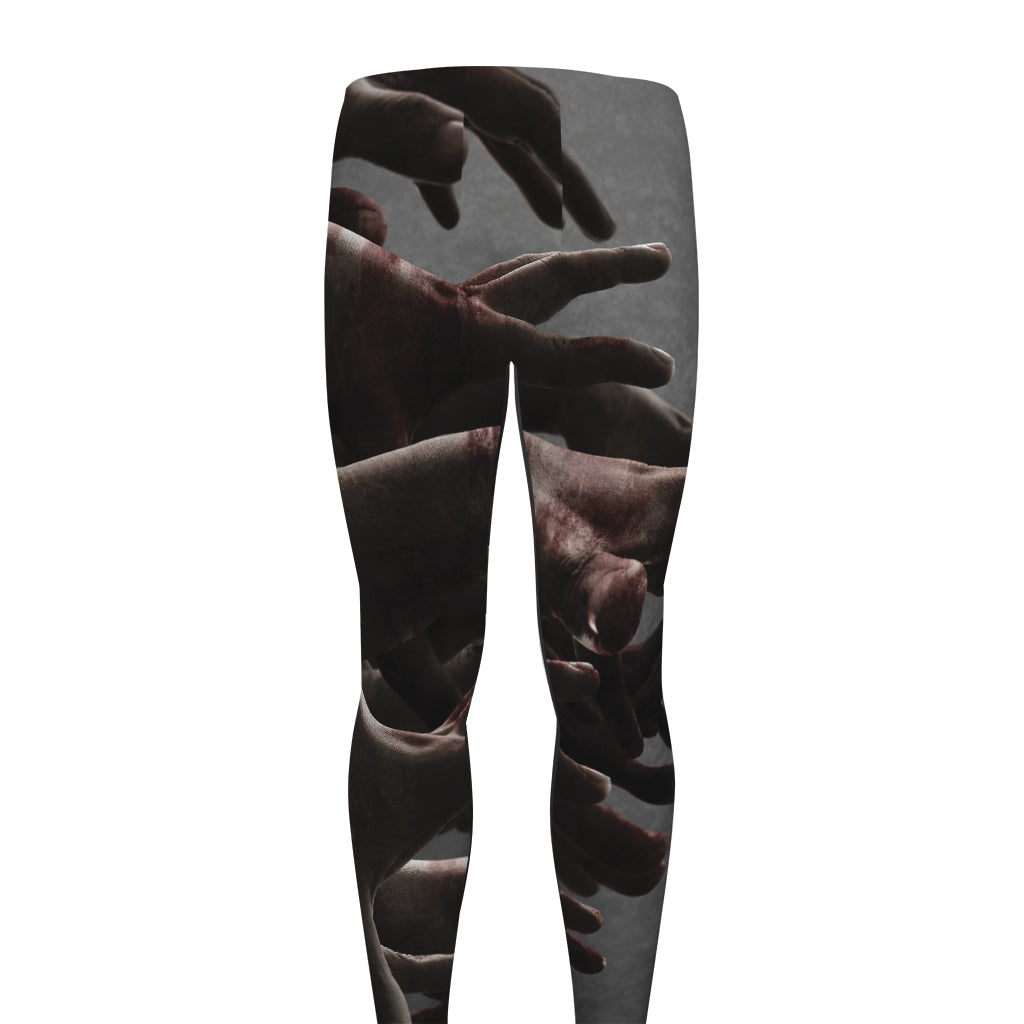Halloween Zombie Hands Print Men's leggings