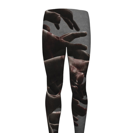 Halloween Zombie Hands Print Men's leggings