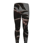 Halloween Zombie Hands Print Men's leggings