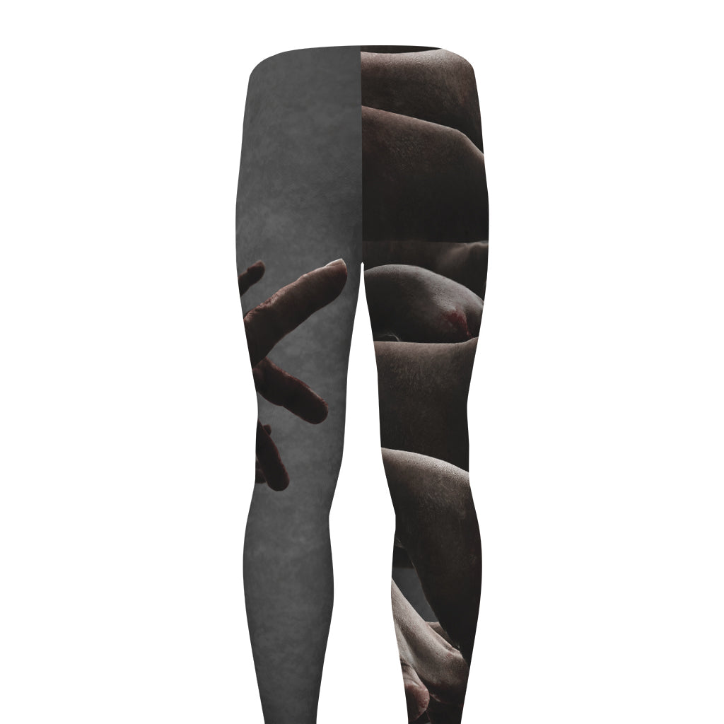 Halloween Zombie Hands Print Men's leggings
