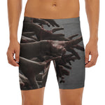 Halloween Zombie Hands Print Men's Long Boxer Briefs