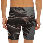 Halloween Zombie Hands Print Men's Long Boxer Briefs