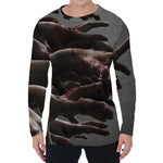 Halloween Zombie Hands Print Men's Long Sleeve T-Shirt