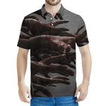 Halloween Zombie Hands Print Men's Polo Shirt