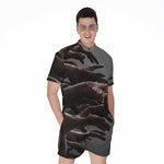 Halloween Zombie Hands Print Men's Rompers