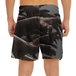 Halloween Zombie Hands Print Men's Split Running Shorts