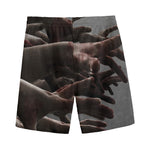Halloween Zombie Hands Print Men's Sports Shorts