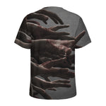 Halloween Zombie Hands Print Men's Sports T-Shirt