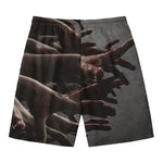 Halloween Zombie Hands Print Men's Swim Trunks
