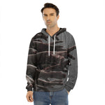 Halloween Zombie Hands Print Men's Velvet Pullover Hoodie