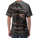 Halloween Zombie Hands Print Men's Velvet T-Shirt