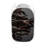Halloween Zombie Hands Print Mesh Laundry Hamper