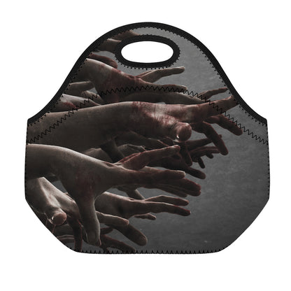 Halloween Zombie Hands Print Neoprene Lunch Bag