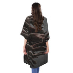 Halloween Zombie Hands Print Open Front Beach Cover Up