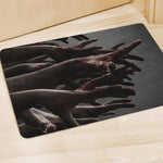 Halloween Zombie Hands Print Polyester Doormat