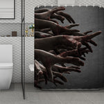 Halloween Zombie Hands Print Polyester Shower Curtain
