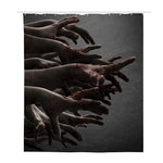 Halloween Zombie Hands Print Polyester Shower Curtain