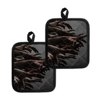 Halloween Zombie Hands Print Pot Holders
