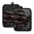 Halloween Zombie Hands Print Pot Holders With Pocket
