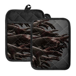 Halloween Zombie Hands Print Pot Holders With Pocket