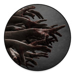 Halloween Zombie Hands Print Round Floor Mat