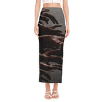 Halloween Zombie Hands Print Side Slit Maxi Skirt