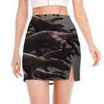 Halloween Zombie Hands Print Side Slit Mini Skirt