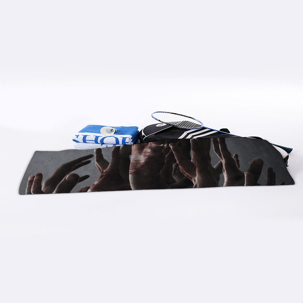 Halloween Zombie Hands Print Sports Towel