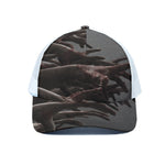 Halloween Zombie Hands Print White Mesh Trucker Cap