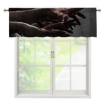 Halloween Zombie Hands Print Window Valance