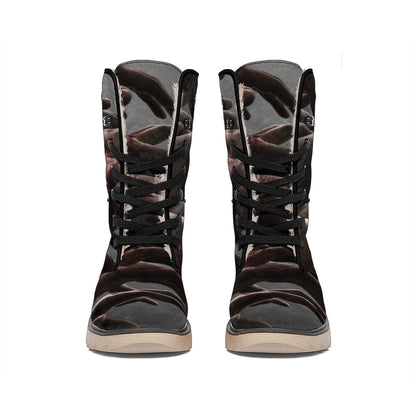 Halloween Zombie Hands Print Winter Boots